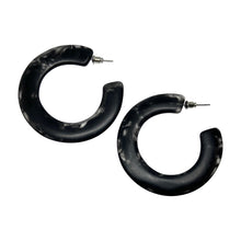 Load image into Gallery viewer, LARGE FLAT RESIN HOOP EARRING
